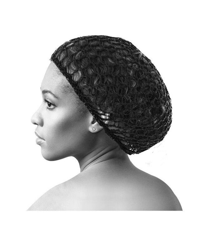 MAGIC GOLD Thick Hair Net Black Medium  #93575