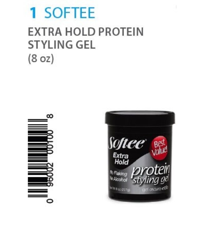 Softee Extra Hold Protein Styling Gel 8oz