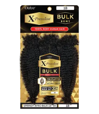 X-pression HH Springy Afro Bulk 16" 1B