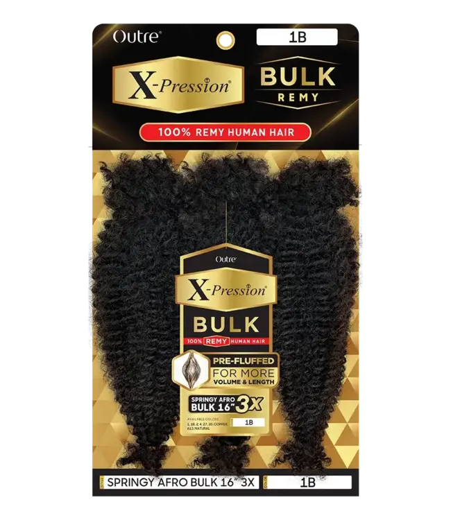 X-pression HH Springy Afro Bulk 16" 1B