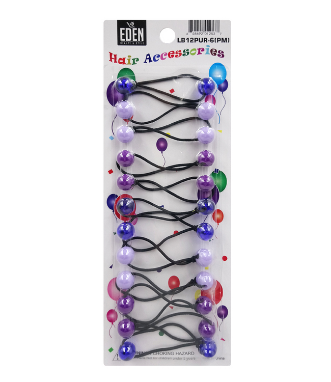 Eden 12mm Hair Ball Purple Tone Asst
