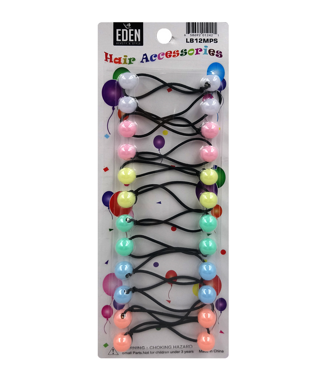 Eden 12mm Hair Ball Metal Pastel Asst