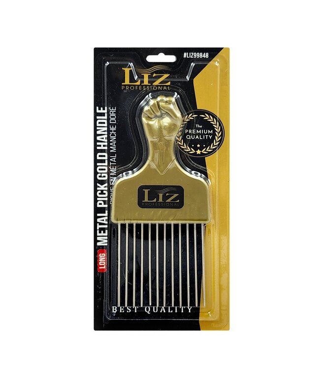 Liz Professional Metal Pik Gold Handle ( Long )