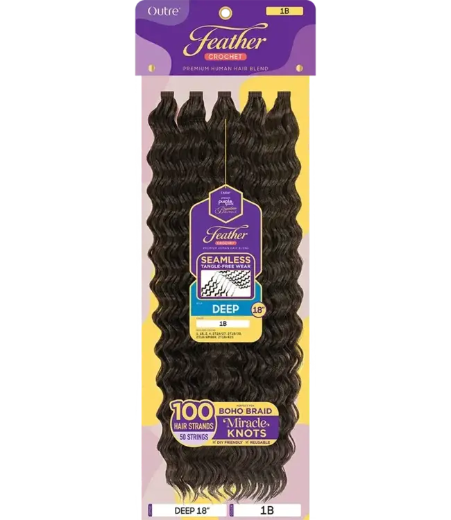 Purple Pack Brazilian Feather Deep 18"