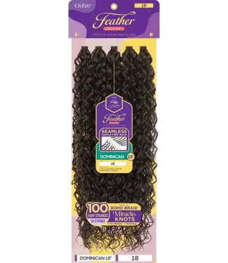 Purple Pack Brazilian Feather Dominican 18"