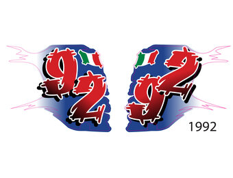 OEM Replica Spoiler decals "1992"