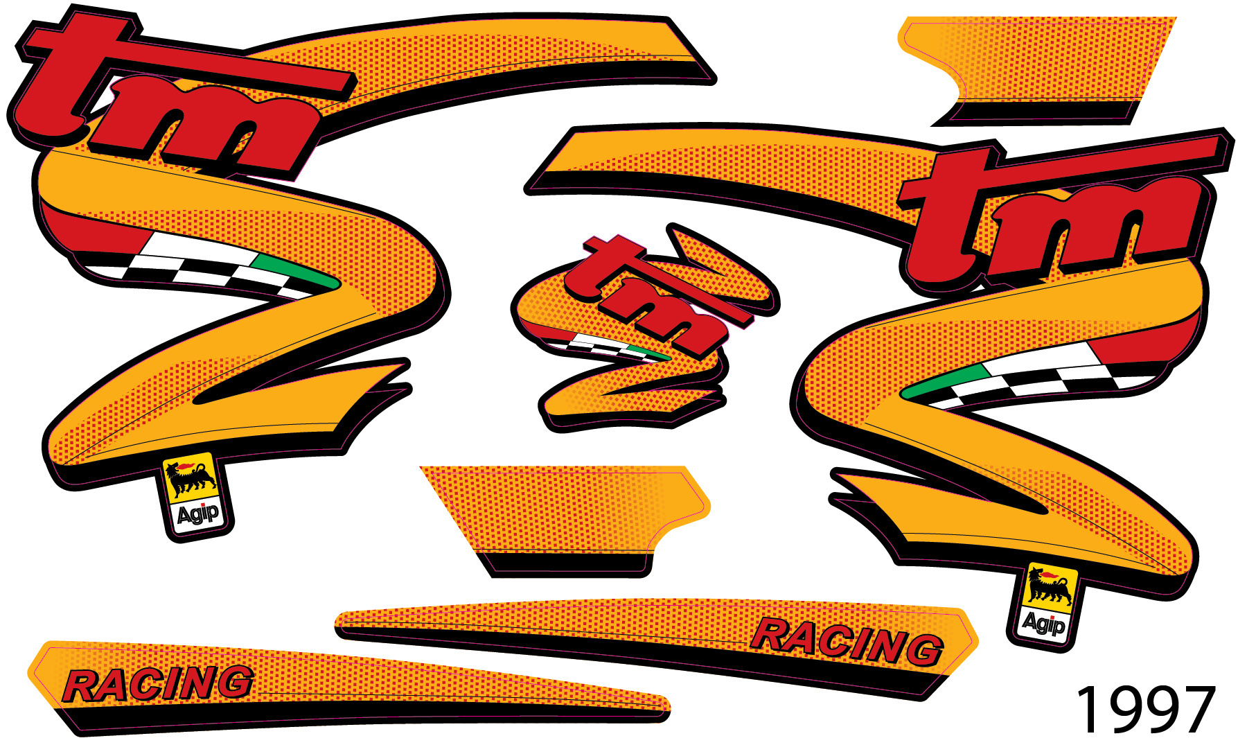 OEM Replica Spoiler decals "1997"