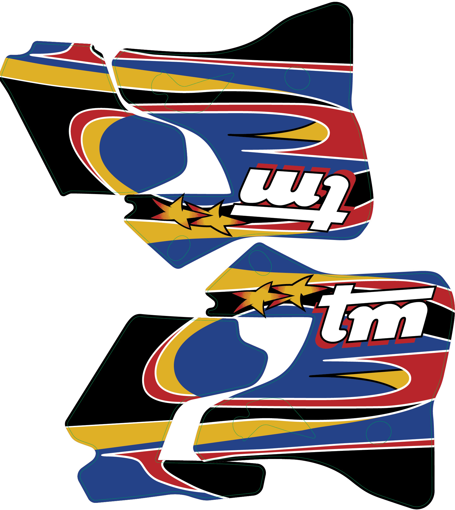 OEM Replica Spoiler decals "1998"