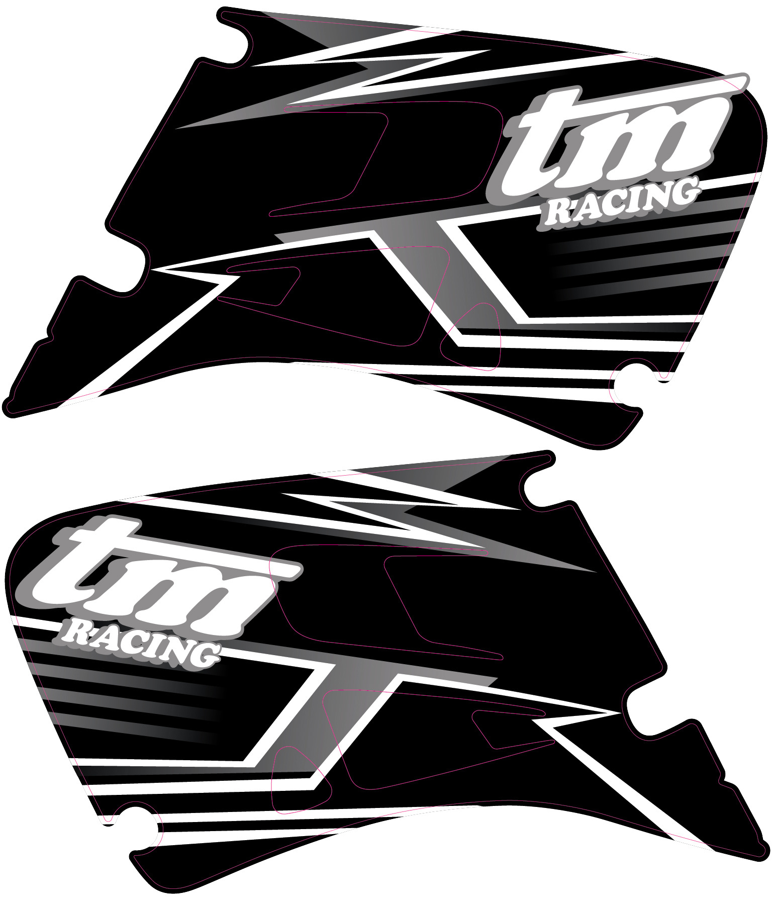 OEM Replica Spoiler decals "2003" 2-stroke (Black Dream)