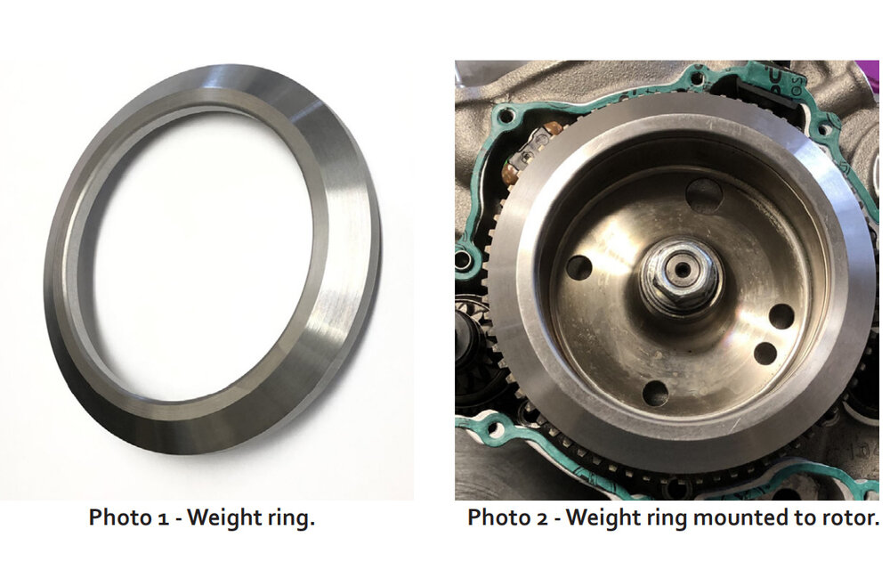Flywheel weight 250/300 2019->  Carb & Fi model