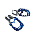 STEEL FOOTPEGS 2021 WITH BLUE ERGAL PAD TM 2S-4S '10-'21