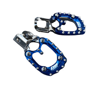 STEEL FOOTPEGS 2021 WITH BLUE ERGAL PAD TM 2S-4S '10-'21