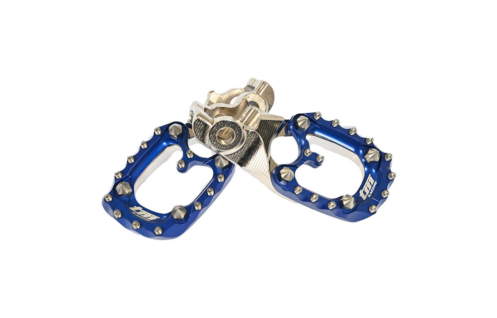 STEEL FOOTPEGS 2022 WITH BLUE ERGAL PAD TM 2S-4S