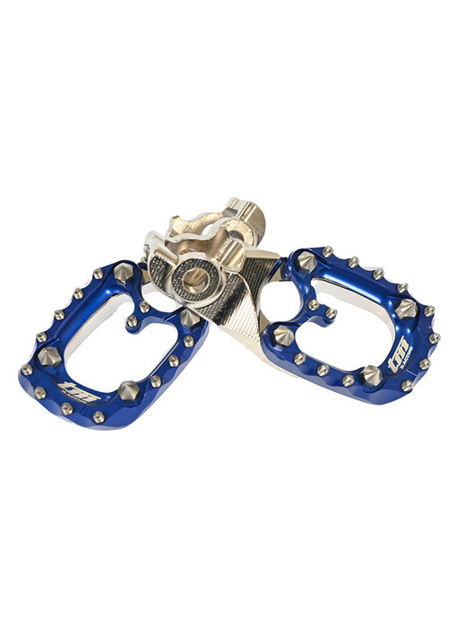 STEEL FOOTPEGS 2022 WITH BLUE ERGAL PAD TM 2S-4S