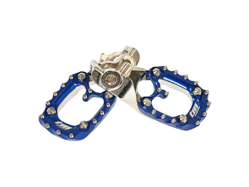 STEEL FOOTPEGS 2022 WITH BLUE ERGAL PAD TM 2S-4S