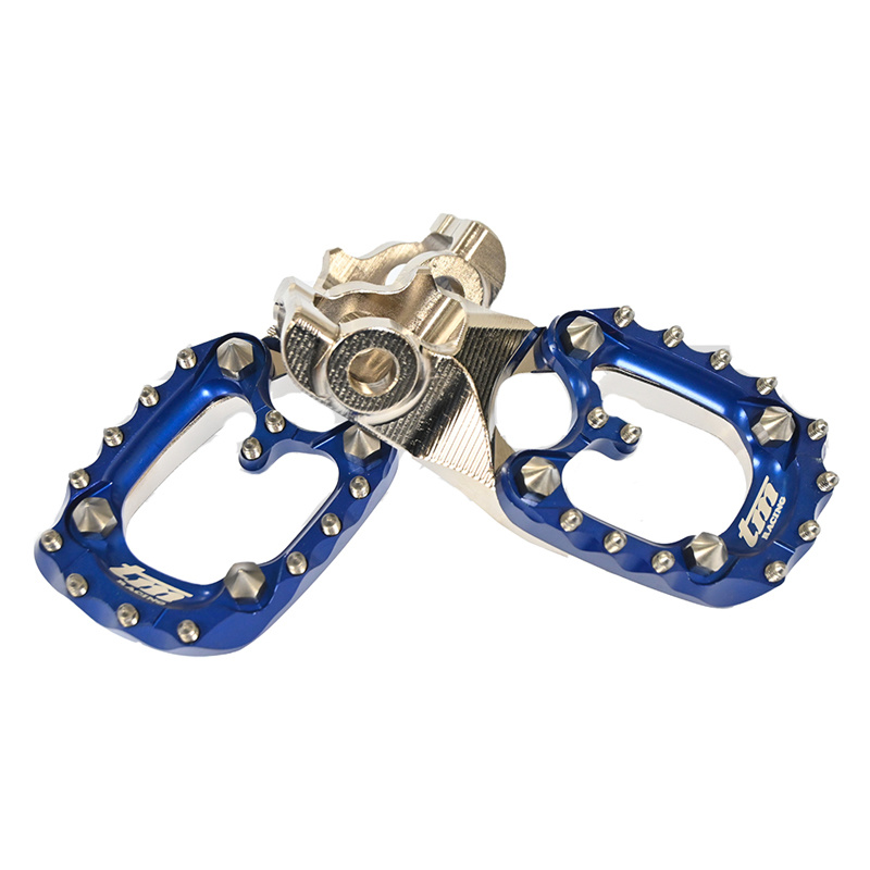 STEEL FOOTPEGS 2022 WITH BLUE ERGAL PAD TM 2S-4S
