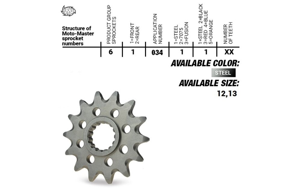 Ultralight Steel Front Sprocket (520) MX 125 2025-> 4T 250/300 2010->