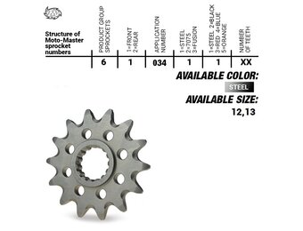 Ultralight Steel Front Sprocket (520) MX 125 2025-> 4T 250/300 2010->