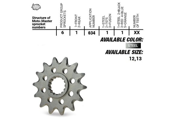 Ultralight Steel Front Sprocket (520) MX 125 2025-> 4T 250/300 2010->