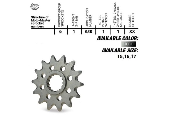 Ultralight Steel Front Sprocket (428) MX 85/100/112 1990->