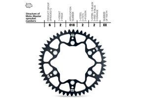 7075 Alu Rear Sprocket Black (428) MX 85/100/112 2002->