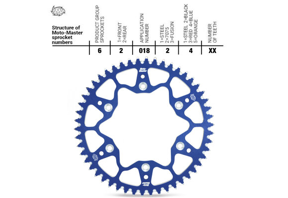 7075 Alu Rear Sprocket Blue (428) MX 85/100/112 2002->