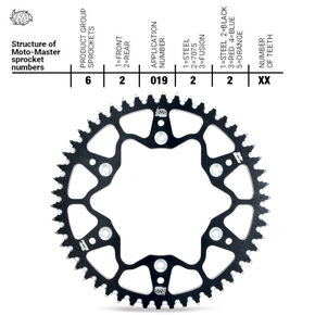 7075 Alu Rear Sprocket Black (520) 125-> 1998->
