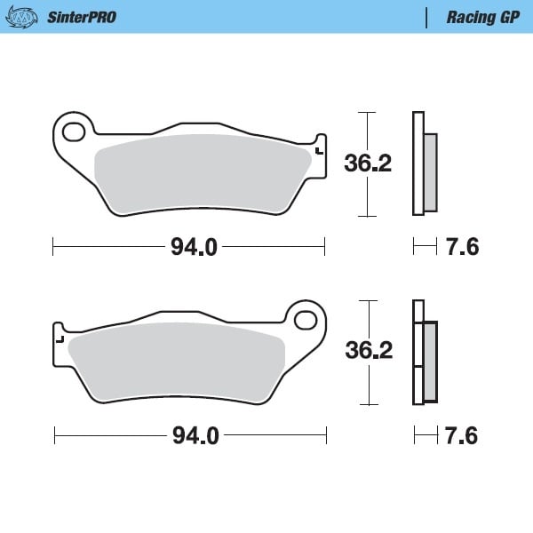 SinterPRO Racing GP Front Brakepad - 1994-> 125->