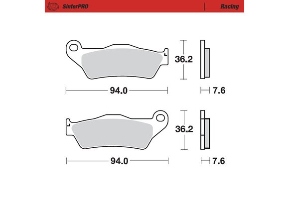 SinterPRO Racing Front Brakepad - 1994-> 125->
