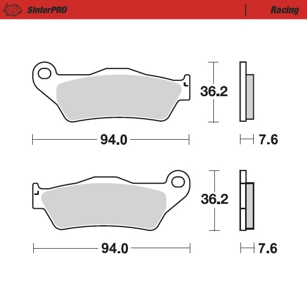 SinterPRO Racing Front Brakepad - 1994-> 125->
