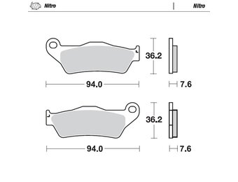Nitro Front Brakepad - 1994-> 125->
