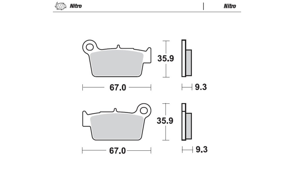 Nitro Rear Brakepad - 2005-> 125->