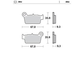 Nitro Rear Brakepad - 2005-> 125->