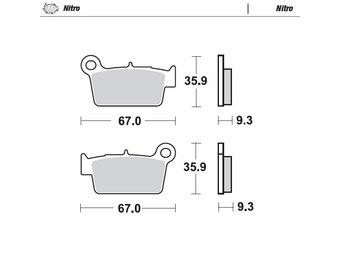 Nitro Rear Brakepad - 2005-> 125->