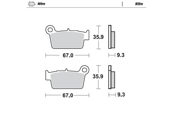 Nitro Rear Brakepad - 2005-> 125->