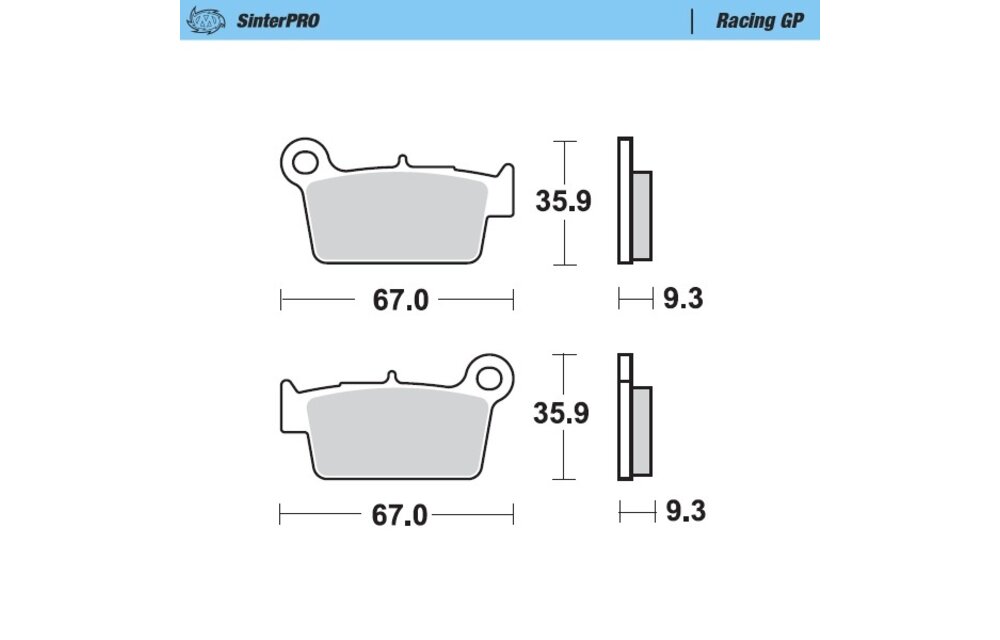 SinterPRO Racing GP Rear Brakepad - 1994-> 125->