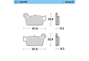 SinterPRO Racing GP Rear Brakepad - 1994-> 125->