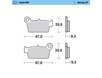 SinterPRO Racing GP Rear Brakepad - 1994-> 125->