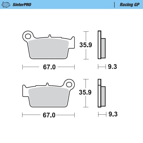 SinterPRO Racing GP Rear Brakepad - 1994-> 125->
