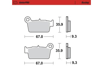 SinterPRO Racing Rear Brakepad - 1994-> 125->
