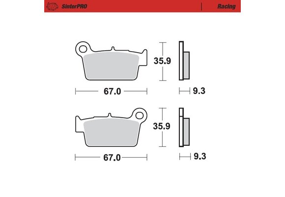 SinterPRO Racing Rear Brakepad - 1994-> 125->
