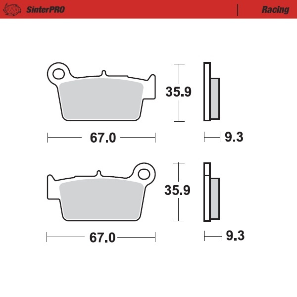 SinterPRO Racing Rear Brakepad - 1994-> 125->