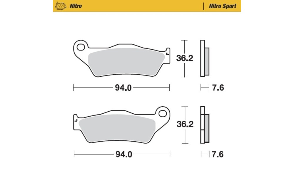 Nitro Sport Front Brakepad - 1994-> 125->