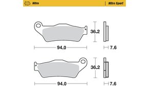 Nitro Sport Front Brakepad - 1994-> 125->