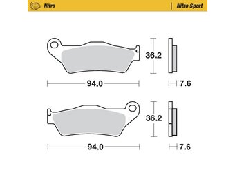 Nitro Sport Front Brakepad - 1994-> 125->