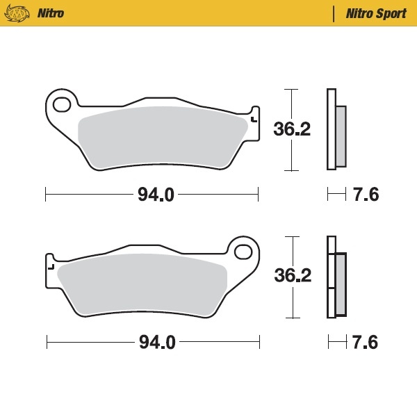 Nitro Sport Front Brakepad - 1994-> 125->