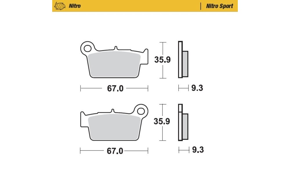 Nitro Sport Rear Brakepad - 2005-> 125->