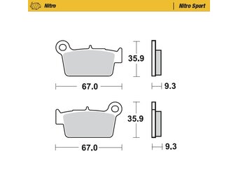 Nitro Sport Rear Brakepad - 2005-> 125->
