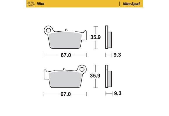 Nitro Sport Rear Brakepad - 2005-> 125->