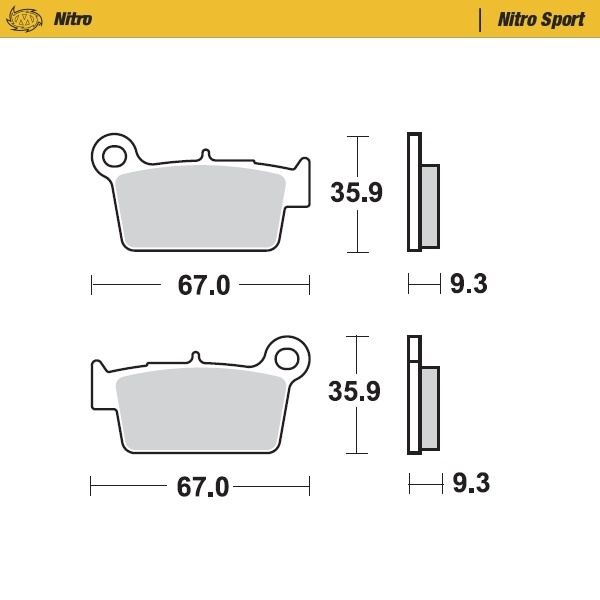 Nitro Sport Rear Brakepad - 2005-> 125->